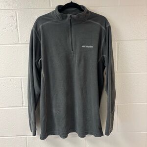Columbia Grey Quarter Zip Fleece Pullover | Size Large